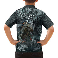 Hawaii Mo'o Lizard God Family Matching Off Shoulder Short Dress and Hawaiian Shirt Polynesian Style LT05 - Polynesian Pride