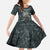 Hawaii Mo'o Lizard God Kid Short Sleeve Dress Polynesian Style