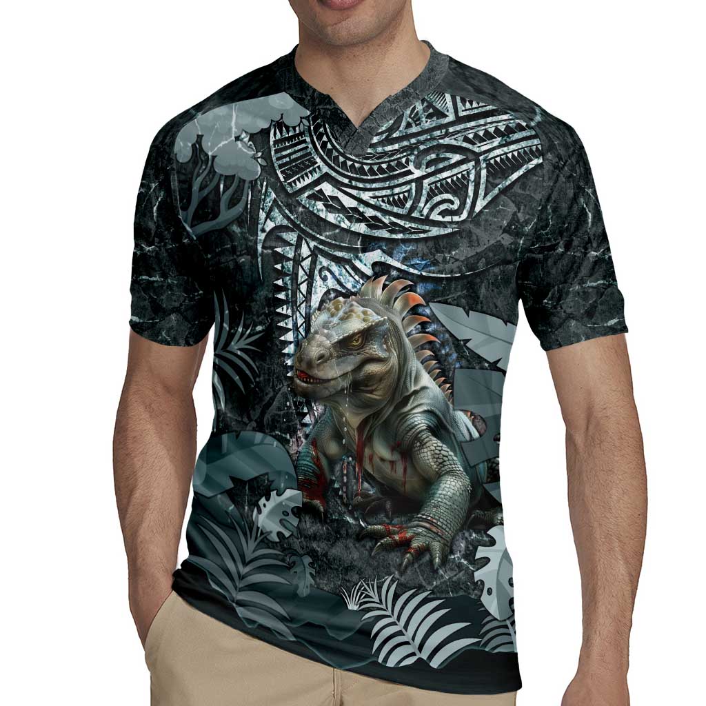 Hawaii Mo'o Lizard God Rugby Jersey Polynesian Style