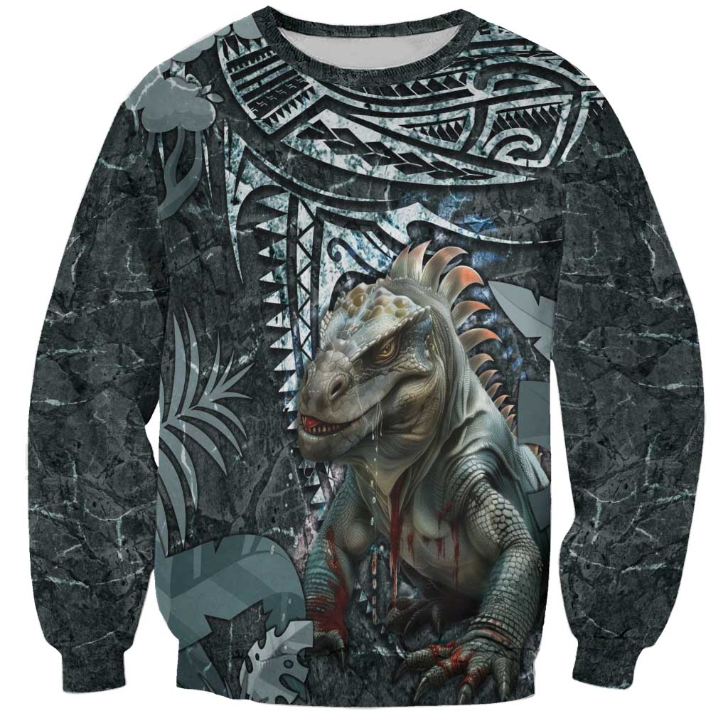 Hawaii Mo'o Lizard God Sweatshirt Polynesian Style