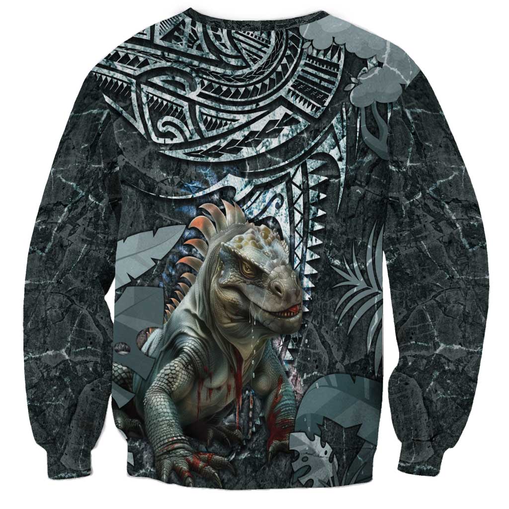 Hawaii Mo'o Lizard God Sweatshirt Polynesian Style