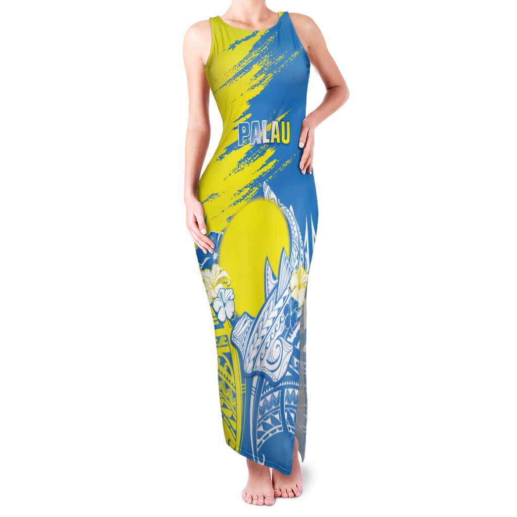 Palau Independence Day Family Matching Tank Maxi Dress and Hawaiian Shirt Happy 30th Anniversary