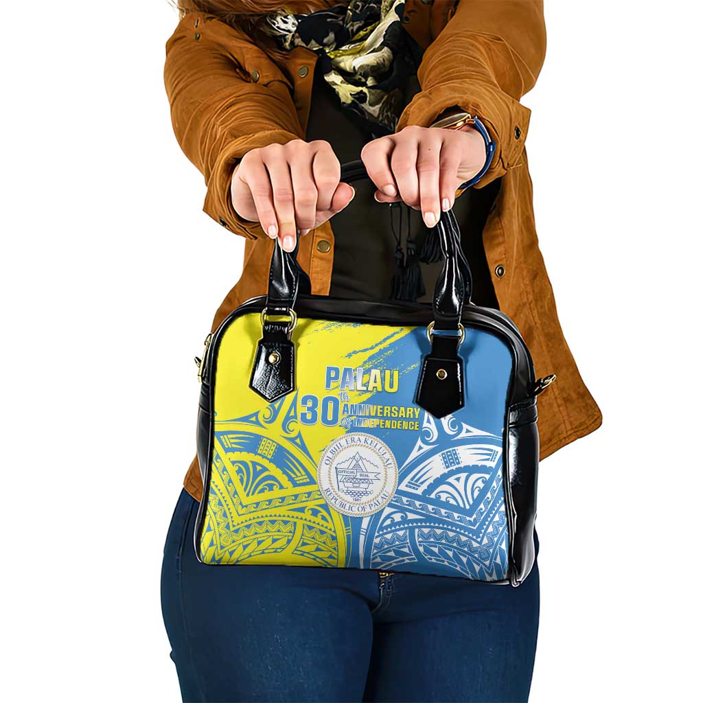 Palau Independence Day Shoulder Handbag Happy 30th Anniversary LT05 One Size Blue - Polynesian Pride