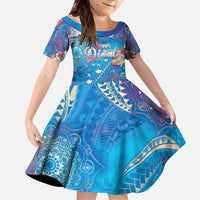 Happy Diwali Festival Family Matching Summer Maxi Dress and Hawaiian Shirt Diya Lamp Rangoli With Polynesian Pattern