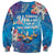 Happy Diwali Festival Sweatshirt Diya Lamp Rangoli With Polynesian Pattern