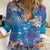 Happy Diwali Festival Women Casual Shirt Diya Lamp Rangoli With Polynesian Pattern