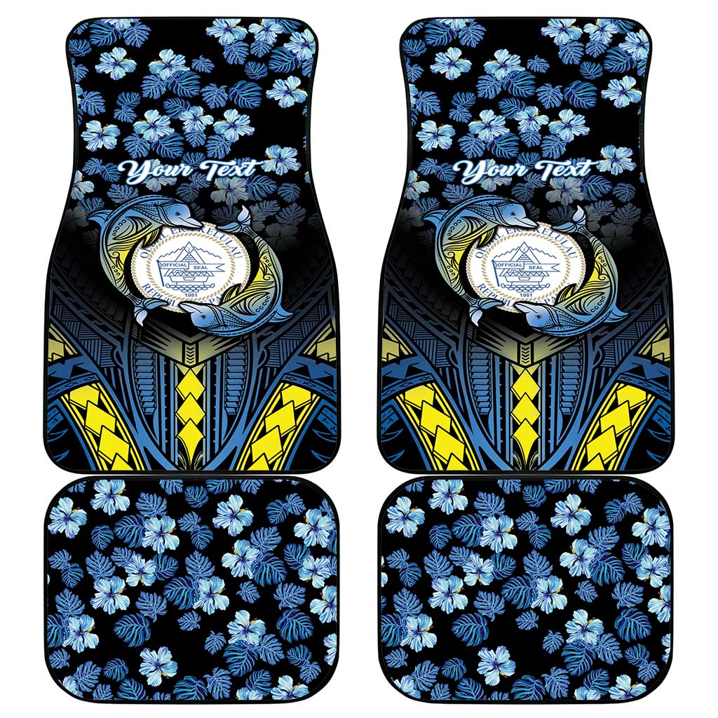 Palau Car Mats Polynesian Dolphin Tropical Hibiscus Style