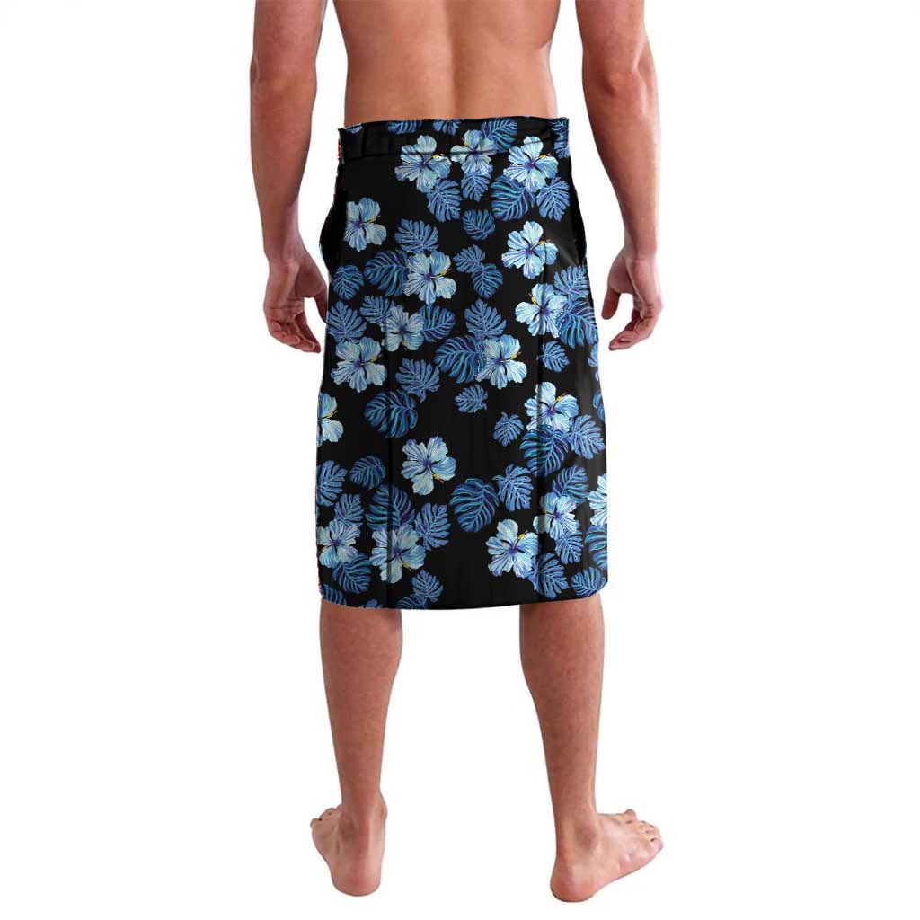 Personalised Palau Lavalava Polynesian Dolphin Tropical Hibiscus Style