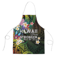 Hawaii Strong Apron Polynesian Tribal Tropical Flowers