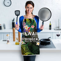 Hawaii Strong Apron Polynesian Tribal Tropical Flowers