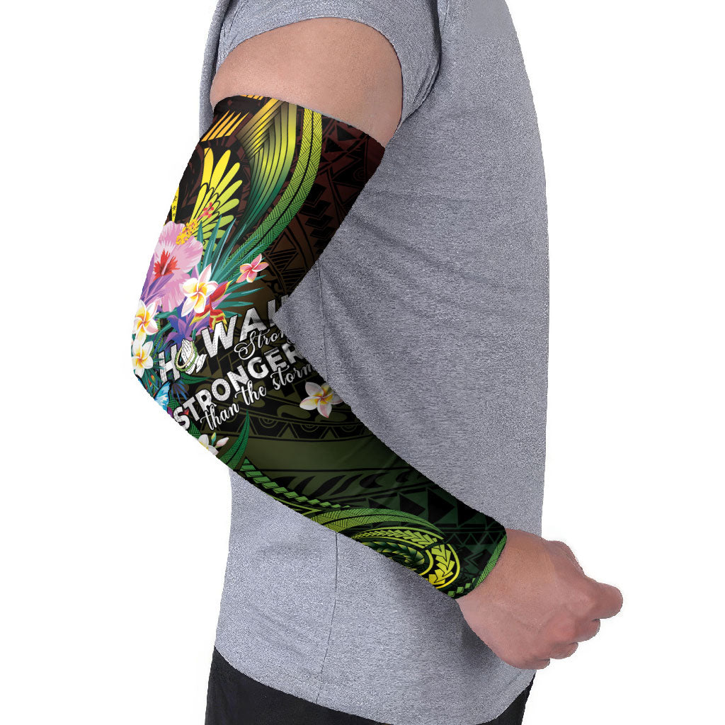 Hawaii Strong Arm Sleeves Polynesian Tribal Tropical Flowers