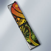 Hawaii Strong Auto Sun Shade Polynesian Tribal Tropical Flowers