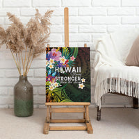 Hawaii Strong Canvas Wall Art Polynesian Tribal Tropical Flowers