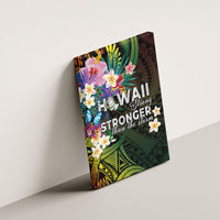 Hawaii Strong Canvas Wall Art Polynesian Tribal Tropical Flowers