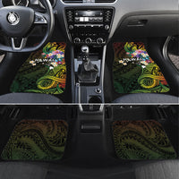 Hawaii Strong Car Mats Polynesian Tribal Tropical Flowers