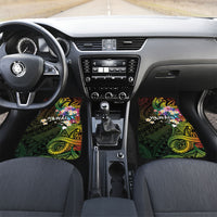 Hawaii Strong Car Mats Polynesian Tribal Tropical Flowers