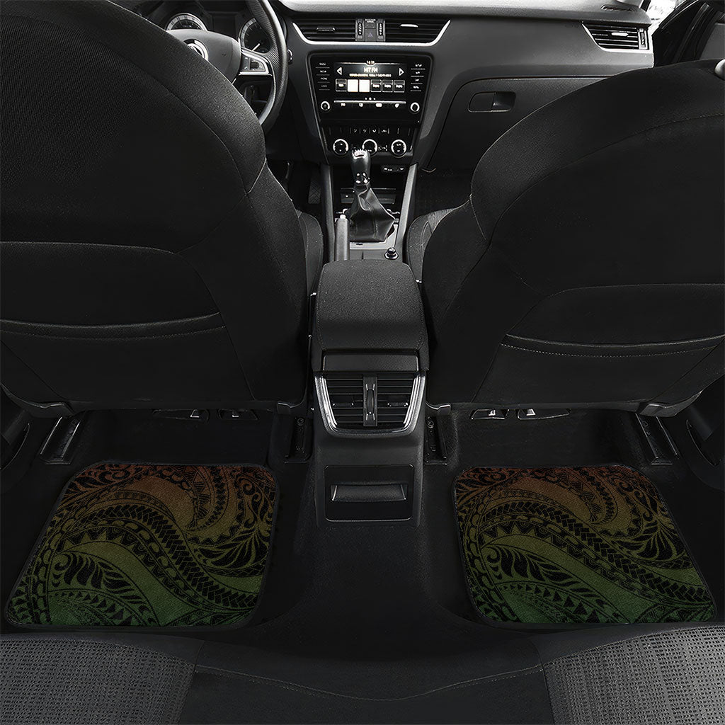 Hawaii Strong Car Mats Polynesian Tribal Tropical Flowers