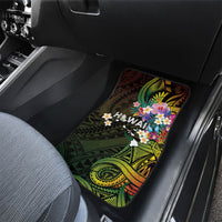 Hawaii Strong Car Mats Polynesian Tribal Tropical Flowers