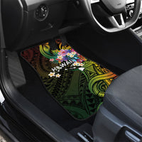 Hawaii Strong Car Mats Polynesian Tribal Tropical Flowers