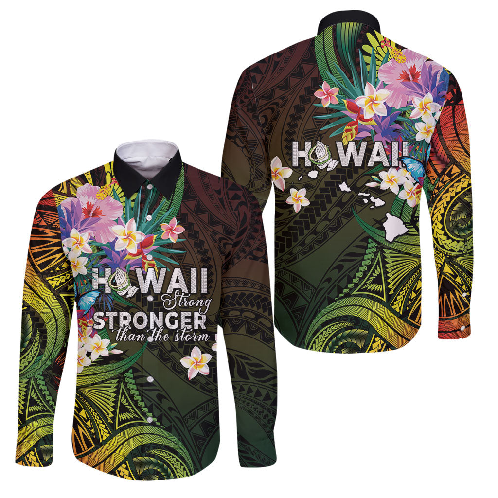 Hawaii Strong Family Matching Puletasi and Hawaiian Shirt Polynesian Tribal Tropical Flowers