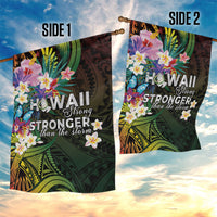 Hawaii Strong Garden Flag Polynesian Tribal Tropical Flowers