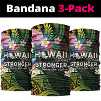 Hawaii Strong Neck Gaiter Polynesian Tribal Tropical Flowers