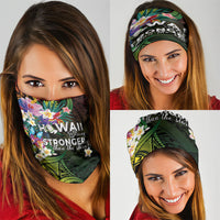 Hawaii Strong Neck Gaiter Polynesian Tribal Tropical Flowers
