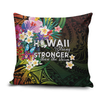 Hawaii Strong Pillow Cover Polynesian Tribal Tropical Flowers