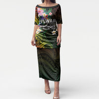Hawaii Strong Puletasi Polynesian Tribal Tropical Flowers
