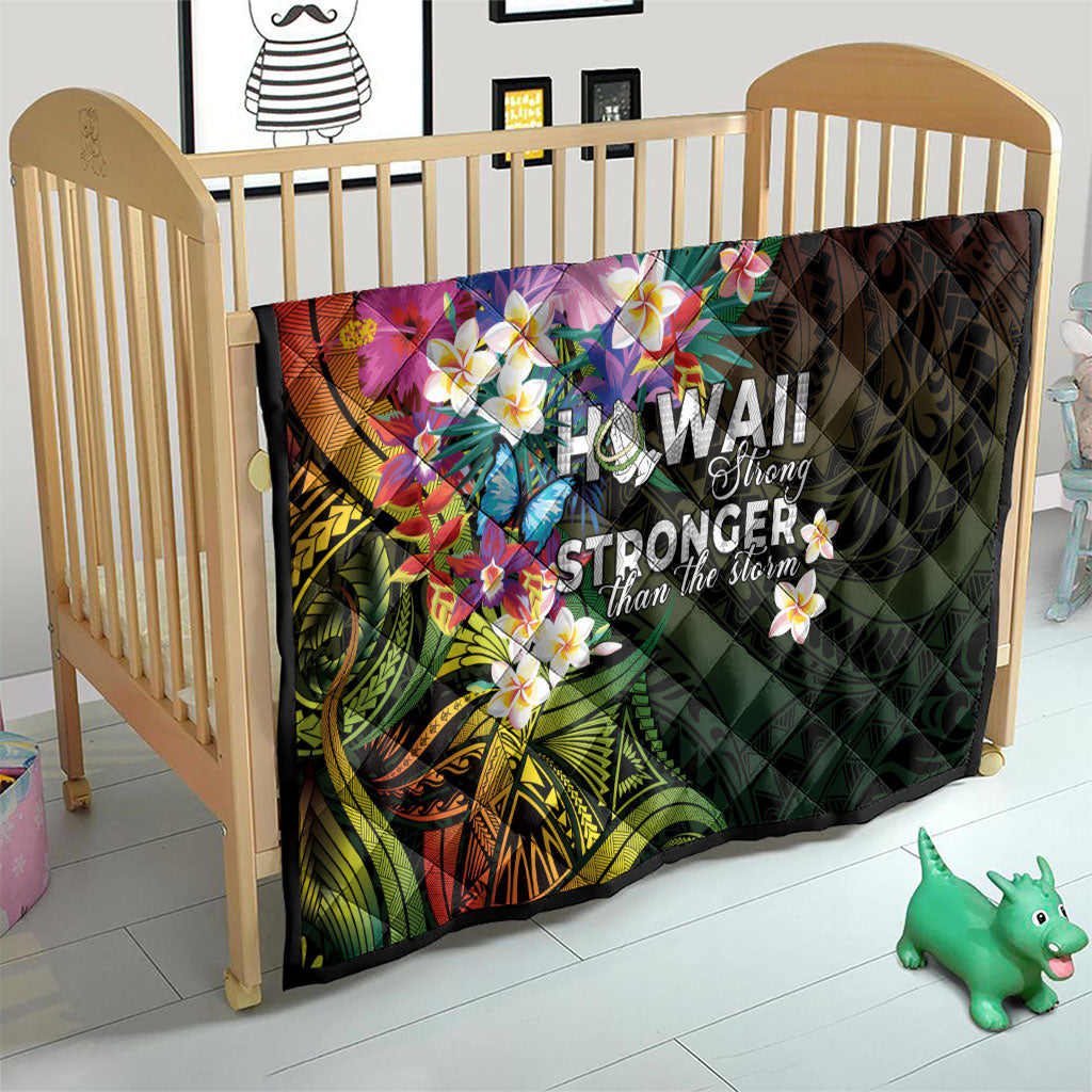 Hawaii Strong Quilt Polynesian Tribal Tropical Flowers