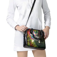 Hawaii Strong Shoulder Handbag Polynesian Tribal Tropical Flowers