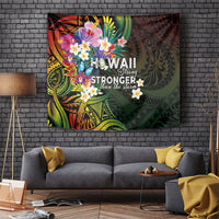 Hawaii Strong Tapestry Polynesian Tribal Tropical Flowers