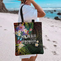 Hawaii Strong Tote Bag Polynesian Tribal Tropical Flowers