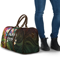 Hawaii Strong Travel Bag Polynesian Tribal Tropical Flowers