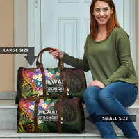 Hawaii Strong Travel Bag Polynesian Tribal Tropical Flowers