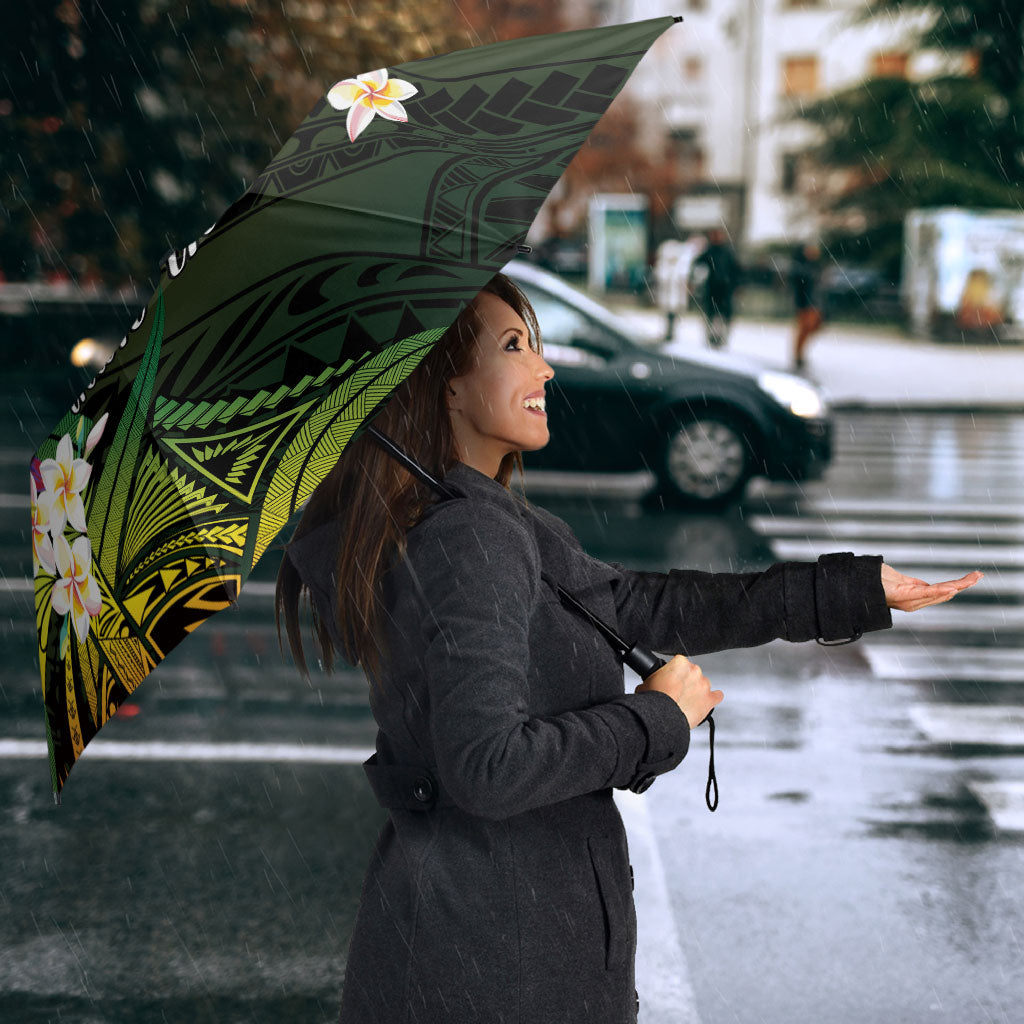 Hawaii Strong Umbrella Polynesian Tribal Tropical Flowers