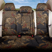 Indonesian Parang Batik Back Car Seat Cover Brown Gold Floral Pattern