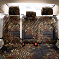 Indonesian Parang Batik Back Car Seat Cover Brown Gold Floral Pattern