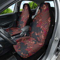 Indonesian Parang Batik Car Seat Cover Red Floral Pattern