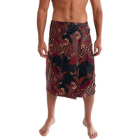 Indonesian Parang Batik Lavalava Red Floral Pattern