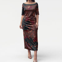 Indonesian Parang Batik Puletasi Red Floral Pattern