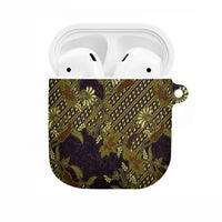 Indonesian Parang Batik AirPods Case Yellow Floral Pattern