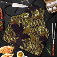 Indonesian Parang Batik Apron Yellow Floral Pattern