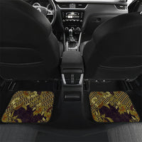 Indonesian Parang Batik Car Mats Yellow Floral Pattern