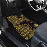 Indonesian Parang Batik Car Mats Yellow Floral Pattern