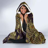 Indonesian Parang Batik Hooded Blanket Yellow Floral Pattern