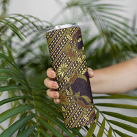 Indonesian Parang Batik Skinny Tumbler Yellow Floral Pattern
