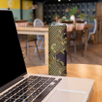 Indonesian Parang Batik Skinny Tumbler Yellow Floral Pattern