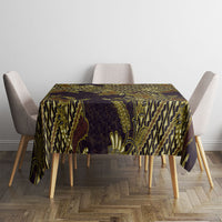 Indonesian Parang Batik Tablecloth Yellow Floral Pattern