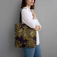 Indonesian Parang Batik Tote Bag Yellow Floral Pattern